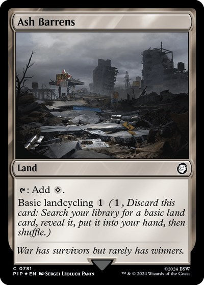 Ash Barrens (Surge Foil) (Universes Beyond: Fallout) Near Mint