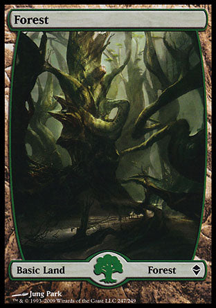 Forest (247) (Zendikar) Light Play