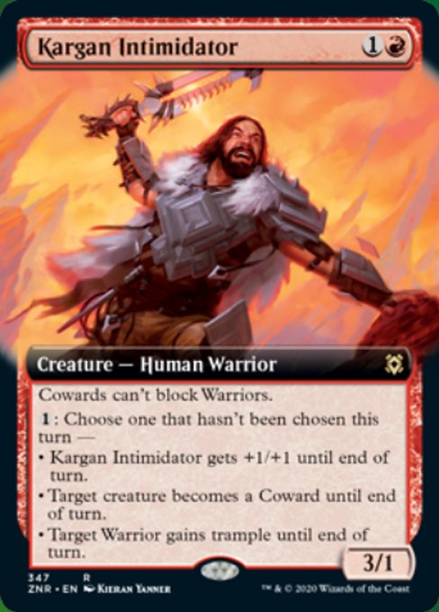 Kargan Intimidator (Extended Art) (Zendikar Rising) Near Mint Foil