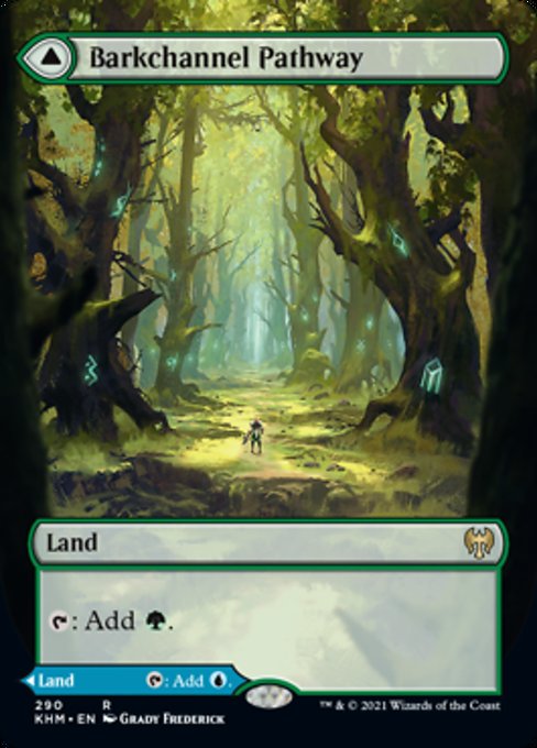Barkchannel Pathway / Tidechannel Pathway (Borderless) (Kaldheim) Near Mint Foil