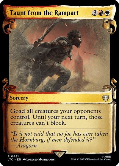 Taunt from the Rampart (Showcase Scrolls) (Commander: The Lord of the Rings: Tales of Middle-earth) Near Mint