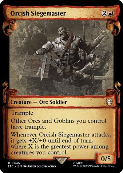 Orcish Siegemaster (Showcase Scrolls) (Commander: The Lord of the Rings: Tales of Middle-earth) Near Mint