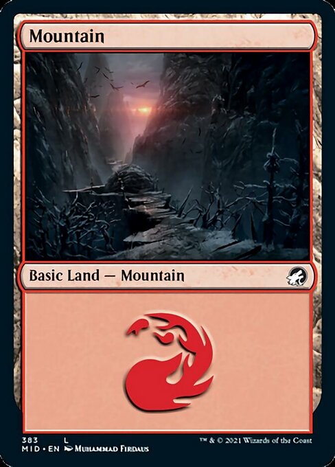 Mountain (383) (Innistrad: Midnight Hunt) Near Mint Foil