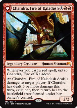 Chandra, Fire of Kaladesh (Chandra, Roaring Flame) (Magic Origins) Near Mint