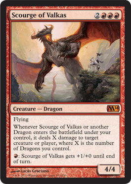 Scourge of Valkas (Magic 2014 Core Set) Near Mint Foil