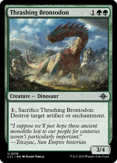 Thrashing Brontodon (The Lost Caverns of Ixalan) Near Mint