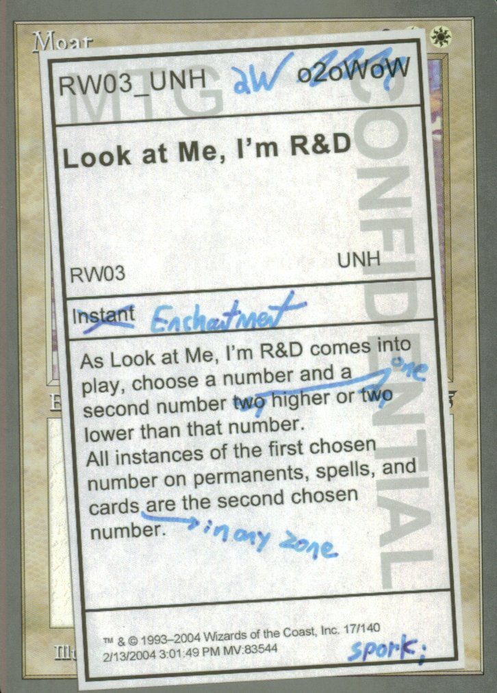 Look at Me, I'm R&D (Unhinged) Near Mint Foil