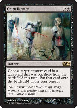 Grim Return (Magic 2014 Core Set) Near Mint Japanese