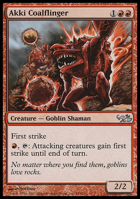 Akki Coalflinger (Duel Decks: Elves vs Goblins) Near Mint
