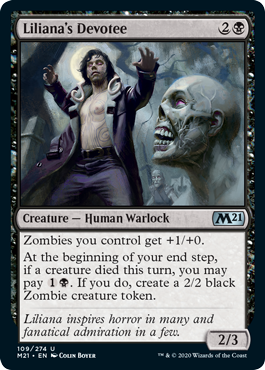 Liliana's Devotee (Magic 2021 Core Set) Near Mint