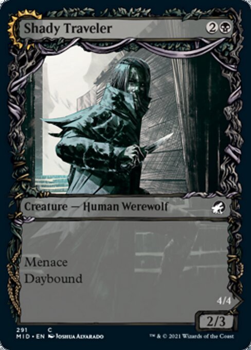 Shady Traveler / Stalking Predator (Showcase) (Innistrad: Midnight Hunt) Near Mint