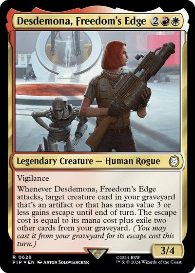 Desdemona, Freedom's Edge (Surge Foil) (Universes Beyond: Fallout) Near Mint