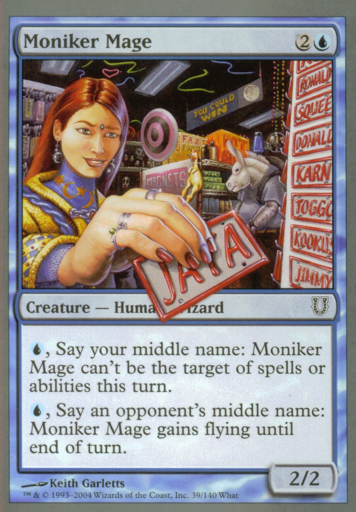 Moniker Mage (Unhinged) Near Mint
