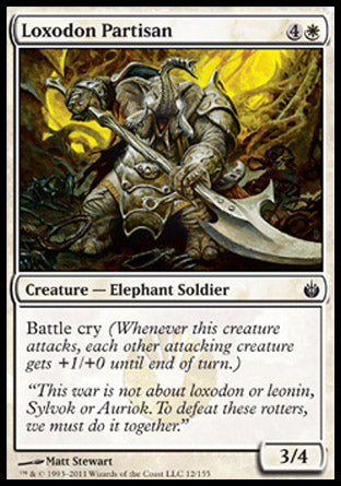 Loxodon Partisan (Mirrodin Besieged) Near Mint Foil