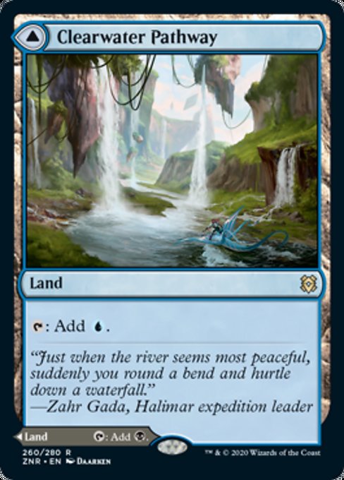 Clearwater Pathway / Murkwater Pathway (Zendikar Rising) Near Mint Foil