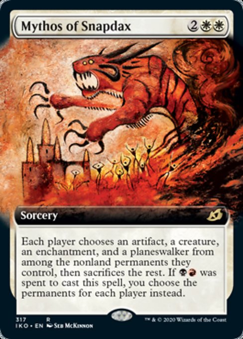 Mythos Of Snapdax (Extended Art) (Ikoria: Lair of Behemoths) Near Mint Foil