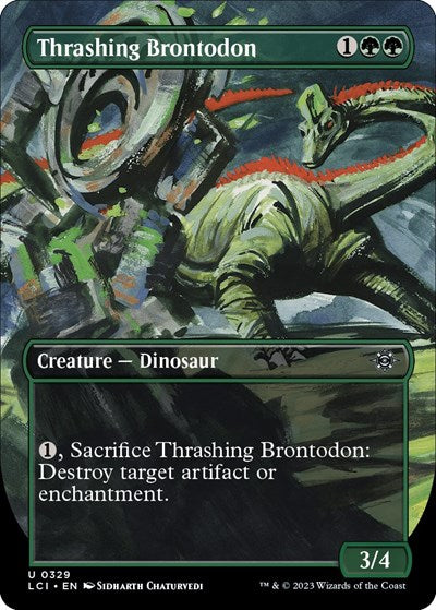 Thrashing Brontodon (Borderless) (The Lost Caverns of Ixalan) Near Mint