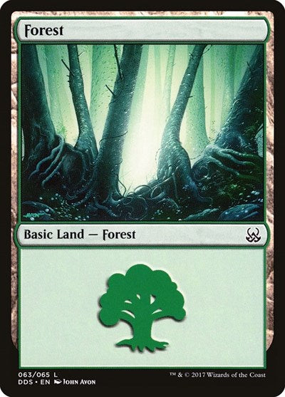 Forest (63) (Duel Decks: Mind vs Might) Near Mint