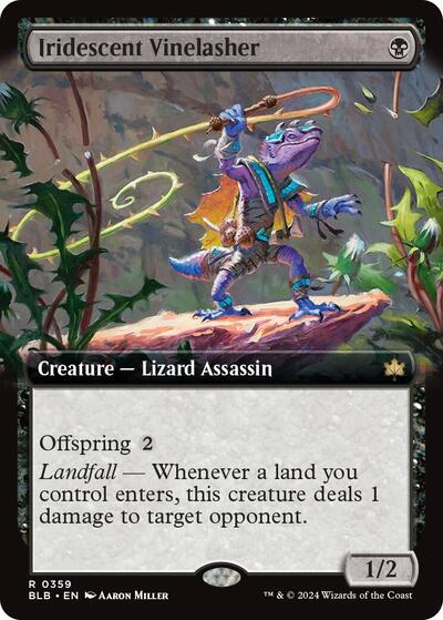 Iridescent Vinelasher (Extended Art) (Bloomburrow) Near Mint