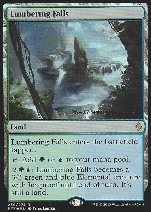Lumbering Falls (Prerelease) (Promotional Cards) Near Mint Foil