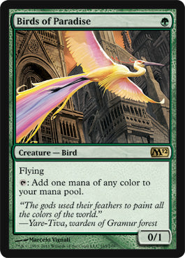 Birds of Paradise (Magic 2012 Core Set) Near Mint Foil