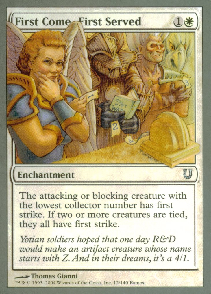 First Come First Served (Unhinged) Near Mint