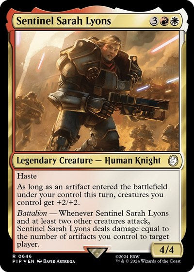 Sentinel Sarah Lyons (Surge Foil) (Universes Beyond: Fallout) Near Mint