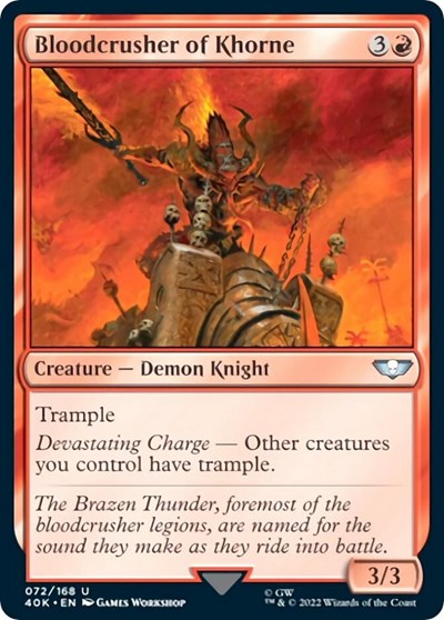 Bloodcrusher of Khorne (Surge Foil) (Universes Beyond: Warhammer 40K) Near Mint