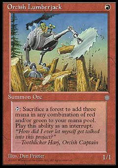 Orcish Lumberjack (Ice Age) Light Play