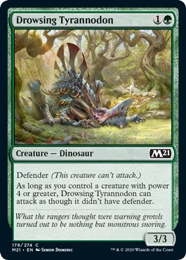 Drowsing Tyrannodon (Magic 2021 Core Set) Near Mint Foil