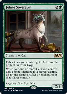 Feline Sovereign (Magic 2021 Core Set) Near Mint Foil
