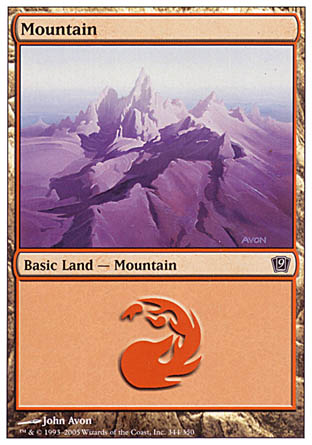 Mountain (344) (9th Edition) Near Mint Russian