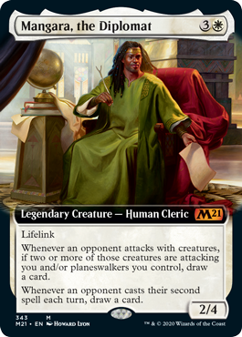 Mangara, the Diplomat (Extended Art) (Magic 2021 Core Set) Near Mint