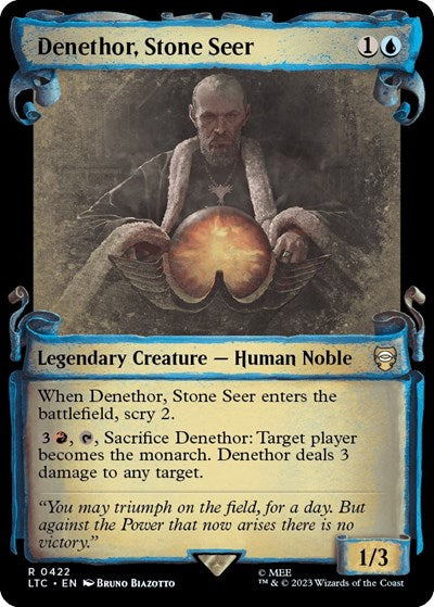 Denethor, Stone Seer (Showcase Scrolls) (Commander: The Lord of the Rings: Tales of Middle-earth) Near Mint