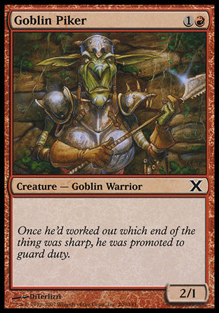 Goblin Piker (10th Edition) Near Mint Foil