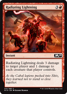 Radiating Lightning (Magic 2019 Core Set) Near Mint