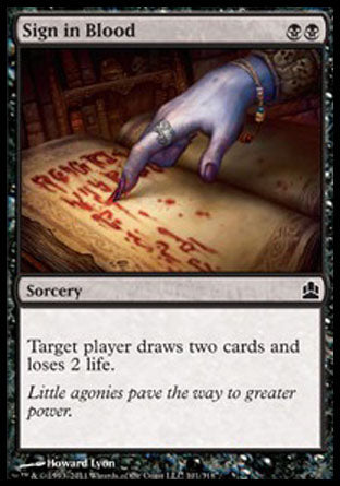 Sign in Blood (Commander) Light Play