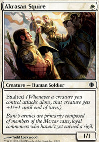Akrasan Squire (Shards of Alara) Light Play Foil