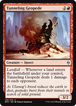 Tunneling Geopede (Battle for Zendikar) Near Mint Foil