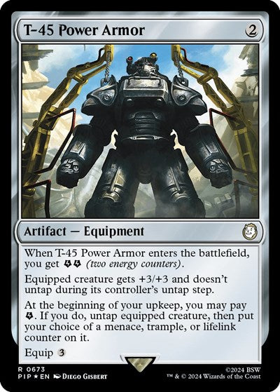 T-45 Power Armor (Surge Foil) (Universes Beyond: Fallout) Near Mint