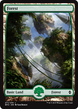 Forest (271) (Full Art) (Battle for Zendikar) Near Mint