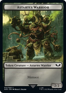 Astartes Warrior (012) / Plaguebearer of Nurgle Double-sided Token (Surge Foil) (Universes Beyond: Warhammer 40K) Near Mint