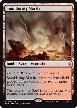 Smoldering Marsh (Battle for Zendikar) Near Mint