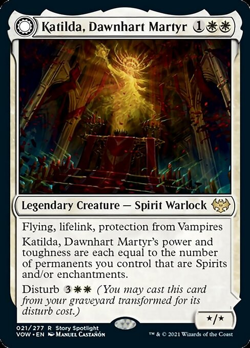 Katilda, Dawnhart Martyr / Katilda's Rising Dawn (Innistrad: Crimson Vow) Near Mint