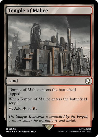 Temple of Malice (Surge Foil) (Universes Beyond: Fallout) Near Mint
