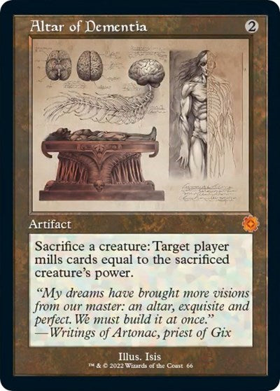 Altar of Dementia (Schematic) (The Brothers' War: Retro Frame Artifacts) Near Mint