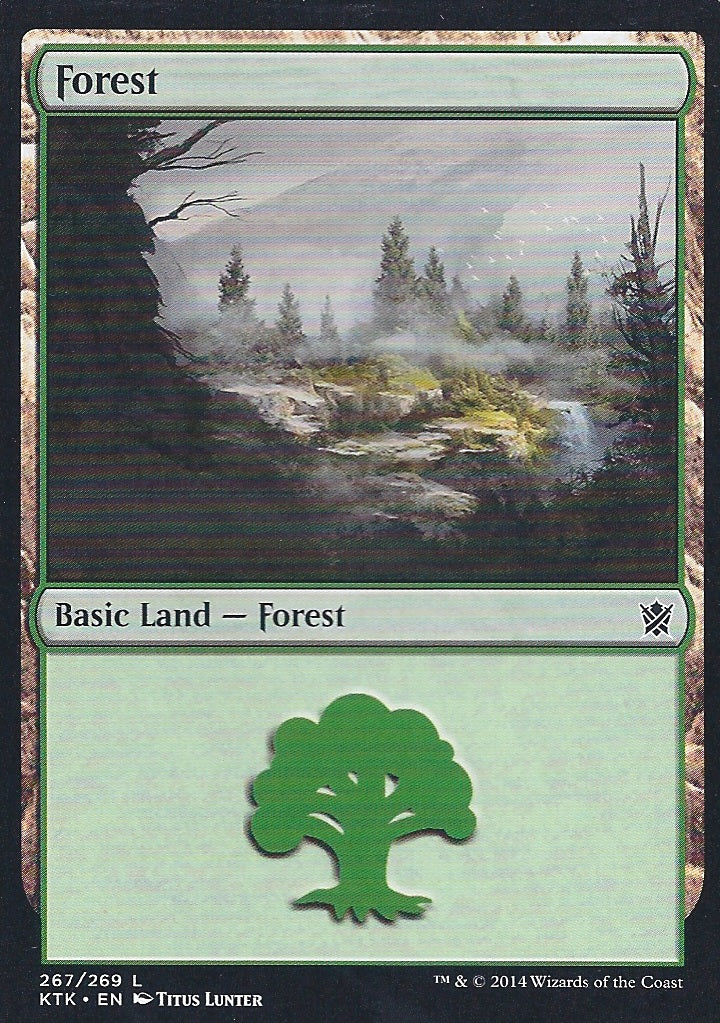 Forest (267) (Khans of Tarkir) Near Mint Foil