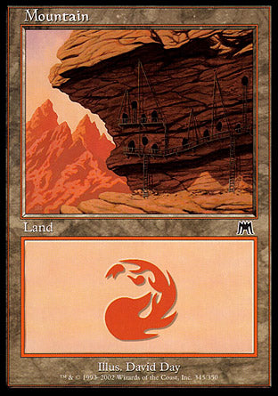 Mountain (345) (Onslaught) Light Play Foil