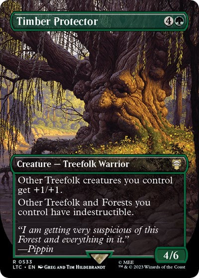 Timber Protector (Borderless) (Commander: The Lord of the Rings: Tales of Middle-earth) Near Mint