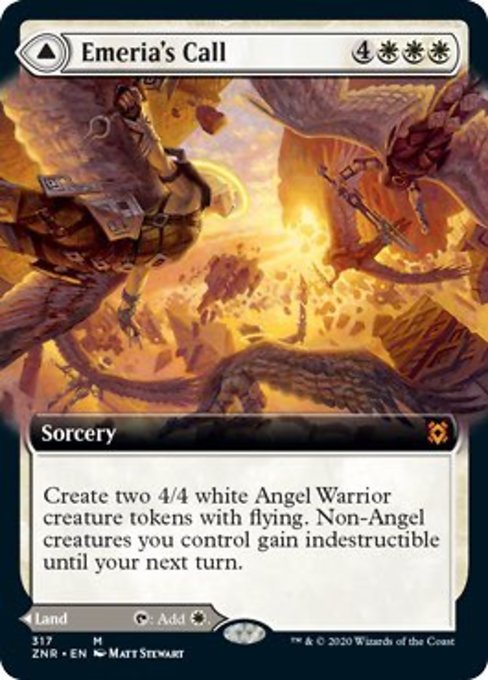 Emeria's Call / Emeria Shattered Skyclave (Extended Art) (Zendikar Rising) Near Mint